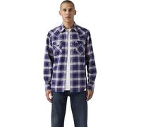 Levi's Homme Chemise Western Barstow Standard Hawley Plaid Blue Depths Twill Blue L