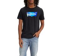 Levi's Homme Graphic Crewneck Tee, Batwing Blur Fill Caviar, XS