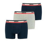 Levi´s Underwear Logo Boxers 3 Units Bleu,Noir,Gris S Homme