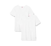 Levi's T-shirt Col V Homme – 2 pièces, coton extensible – Blanc XL
