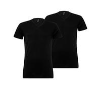 Levi's T-shirt col V homme – Lot de 2 – Noir (Jet Black 884) – M