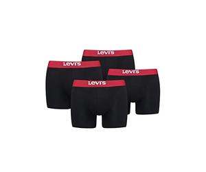 Levi's Homme Levi's Men's Solid Basic Boxers (2 Pack) Cale on, Noir, S EU
