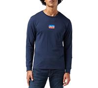 Levi's Homme Long-Sleeve Standard Graphic Tee, Mini Sportswear - Dress Blues, S
