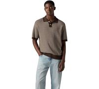 Levi's Homme Polo Manches Courtes avec Boutonnage Double, Standard Fit, Marron (Sweater Polo Houdsto), M