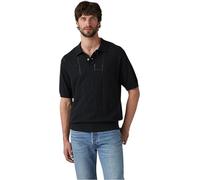Levi's Homme Pull-Over col Polo Maille Fine Pointelle Grid Mineral Black Black M
