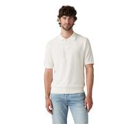 Levi's Homme Pull-Over col Polo Maille Fine Bright White Cotton Linen White M