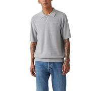 Levi's Homme Pull-Over col Polo Maille Fine Linen Seed Stitch Mid Tone Grey Heather Multicolor M