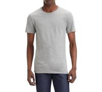 Levi's Homme Slim 2-Pack Crewneck Tee, White/ Med Heather Grey, L