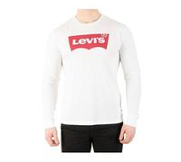 Levi's Homme T-shirt graphique à manches longues, Blanc