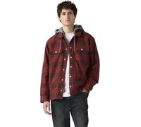 Levi's Homme Veste Francisco Sherpa Flannel avec Fermeture éclair, Standard Fit, Rouge (Colt Plaid Russet Br), L