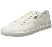 LEVI'S Homme Woodward Bottes Plates, Blanc Régulier, 40 EU