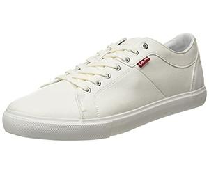 LEVI'S Homme Woodward Bottes Plates, Blanc Régulier, 43 EU