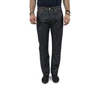 LEVI'S homme Jean '501® LEVIS®ORIGINAL FIT DARK INDIGO - FLAT FINISH' bleu foncé, Gris 30