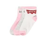 Levi's Kids Chaussettes 'BATWING' gris chiné / rose clair / rouge / blanc, Taille 27-28