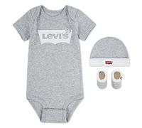 Levi's Kids Ensemble de 3 bottines et bonnets classiques en forme de chauve-souris pour bébés et garçons