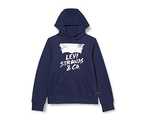 Levi's Kids Garçon Sketched logo pullover hoodie, Bleu ( Naval Academy ), 12 ans