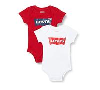 Levi´s ® Kids Batwing Short Sleeve Body 2 Units Rouge,Blanc 0-6 Months Enfants