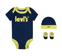 Levi's Kids LHN Poster Logo 3PC Boxset NL0280 Ensembles livrés dans Une boîte, Estate Bleu, 0-6 Mois Hosiery
