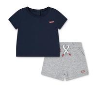 Levi's Ensemble tee-shirt et short Batwing manches courtes bébé Bleu/Gris 9 mois