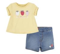 Levi's Kids Tee and Short Set SGSS241 Tenues coordonnées, Golden Haze, 6 Mois Bébé Fille