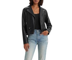 Levi's LELOU Shrunken Moto Blacks, Caviar, L