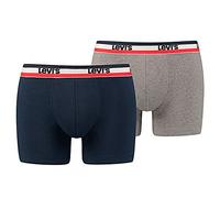 Levi's Levis 200SF SPRTSWR Logo Color Boxer Brief 2P, Bleu (Dress Blues 198), Small (Taille Fabricant:010) (Lot de 2) Homme