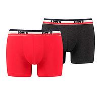 Levi's Levis 200SF SPRTSWR Logo Color Boxer Brief 2P, Rouge (Red/Black 786), Large (Taille Fabricant:030) (Lot de 2) Homme