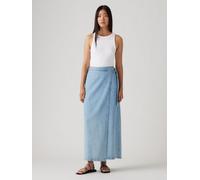 Levi's Levi's Blue Column Wrap Midi 100% Cotton Skirt Blue M (EU 40-42)