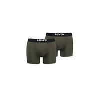 Levi's Boxer Solid Basic Coton bio rayé vert kaki – 2 unités XL