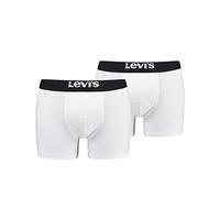 Boxer Levi's Solid Basic Organic Cotton Stripe blanc noir (2 unités) - S