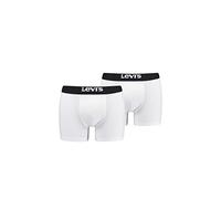 Boxer Levi's Solid Basic Organic Cotton Stripe blanc noir (2 unités) - XL