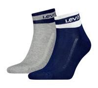 Levi's Quarter Chaussettes, Bleu Marine/Gris, 35/38 Unisexe