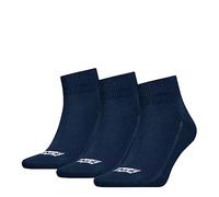 Levi's Quarter Chaussettes, Durable Bleu Marine, 39/42 (Lot de 3) Mixte