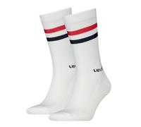 Levi's Chaussettes Crew Iconic Regular Cut Sport Stripe Bleu/Blanc/Rouge Lot de 2 39/42 Unisexe