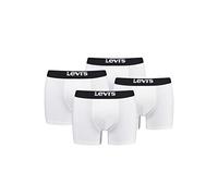 Levi's Levis Solid Basic Boxers Lot de 4 boxers pour homme, Blanc/noir, XL