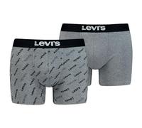 Levi's Logo All-Over Print Organic Cotton, caleçons pour des Hommes, Mid Grey Melange/Black,