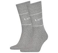 Levi's Short Chaussettes, Gris, 43/46 (Lot de 2) Unisexe