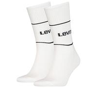Levi's Logo Sport Unisex Short Cut Socks, Chaussette courte Mixte, opacity, white / blue red, 39 regular