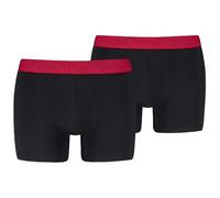 Levis Lot de 2 Boxers en sergé sergé pour Homme, Noir/Rouge, M