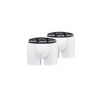 Levis Lot de 2 boxers pour homme avec logo Repeat, Blanc/noir, XXL