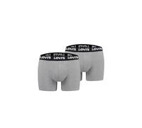 Levis Lot de 2 boxers pour homme avec logo Repeat, Mélange gris moyen, L