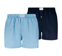 Levis Lot de 2 Boxers tissés pour Homme, Bleu Clair/Bleu Marine, S