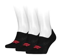 Levi's Lot de 3 paires de chaussettes unisexes, Noir, 35-38