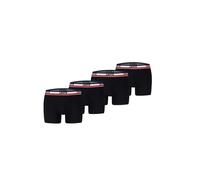 LEVIS Lot de 4 Boxers pour Homme avec Logo Repeat Sportswear Noir Taille L