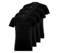 Levis Lot de 4 t-shirts col en V pour homme, 884 Jet Black, M