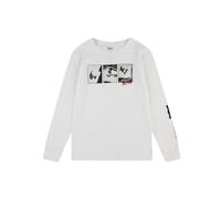 Levi's Lvb 3Peat Photoreal Ls Tee Garçon, Blanc Brillant, 6 Ans