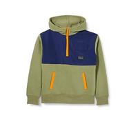 Levi's Lvb Utility Colorblock 9ej201 Sweat à capuche zippé 1/4 pour garçon, Vert olivine, 10 ans