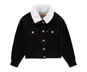 Levi's Lvg Baby Baggy Corduroy Trucker Fille, Noir, 6 Ans