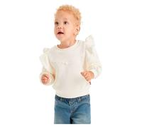 Levi's Lvg Crew With Ruffle Fille, Blanc Antique, 6 Mois