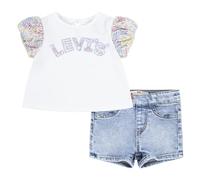 Levi's LVG FLORAL SLV TEE & SHORT SE 1EK141, Tenues coordonnées Bébé fille, SUGAR SWIZZLE, 12 Months
